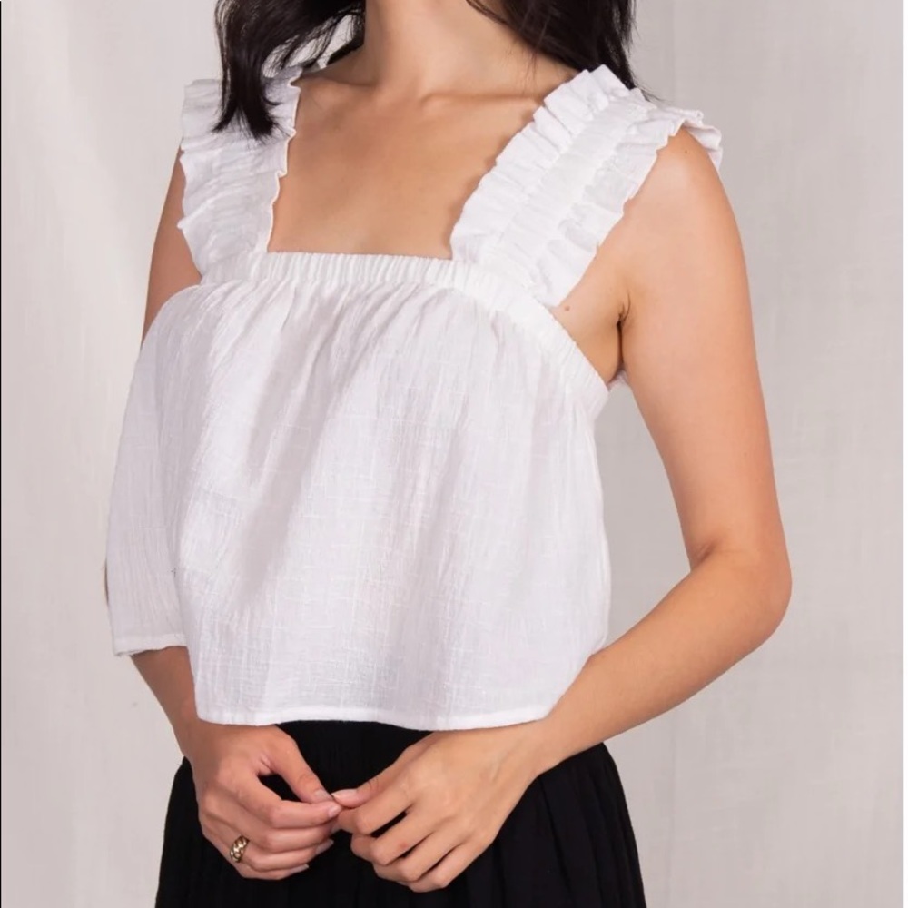 Ruffle Strap Tank NWT